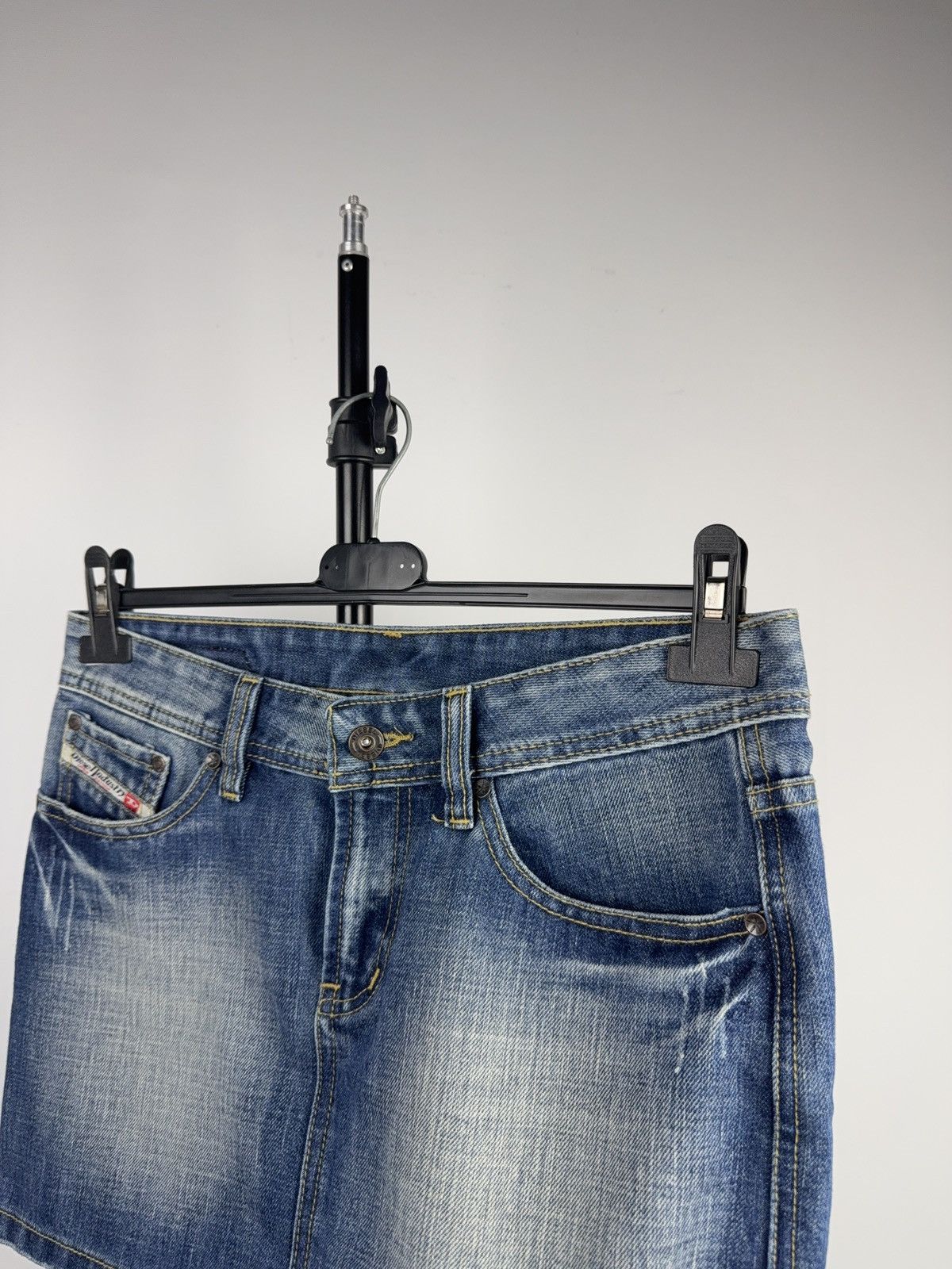 Diesel Luxury Diesel Industry Denim Mini Skirt Y2K Distressed Blue Size 30" / US 8 / IT 44 - 3 Thumbnail