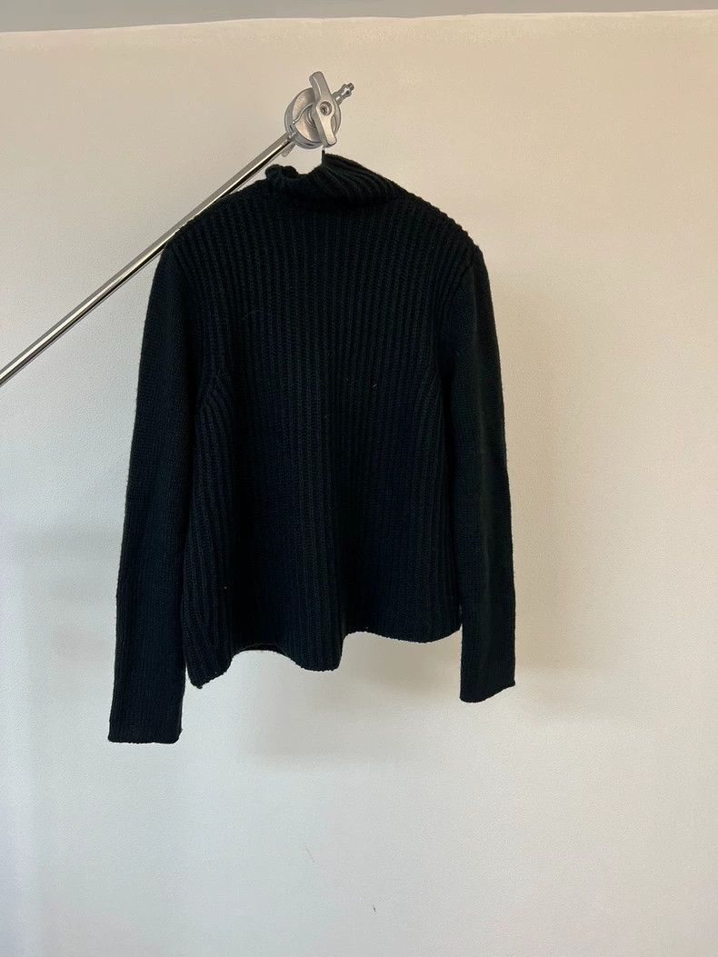 Helmut Lang Helmut Lang size SSlant Zip Stand Neck Stubby Knit Cardigan Size US S / EU 44-46 / 1 - 5 Thumbnail