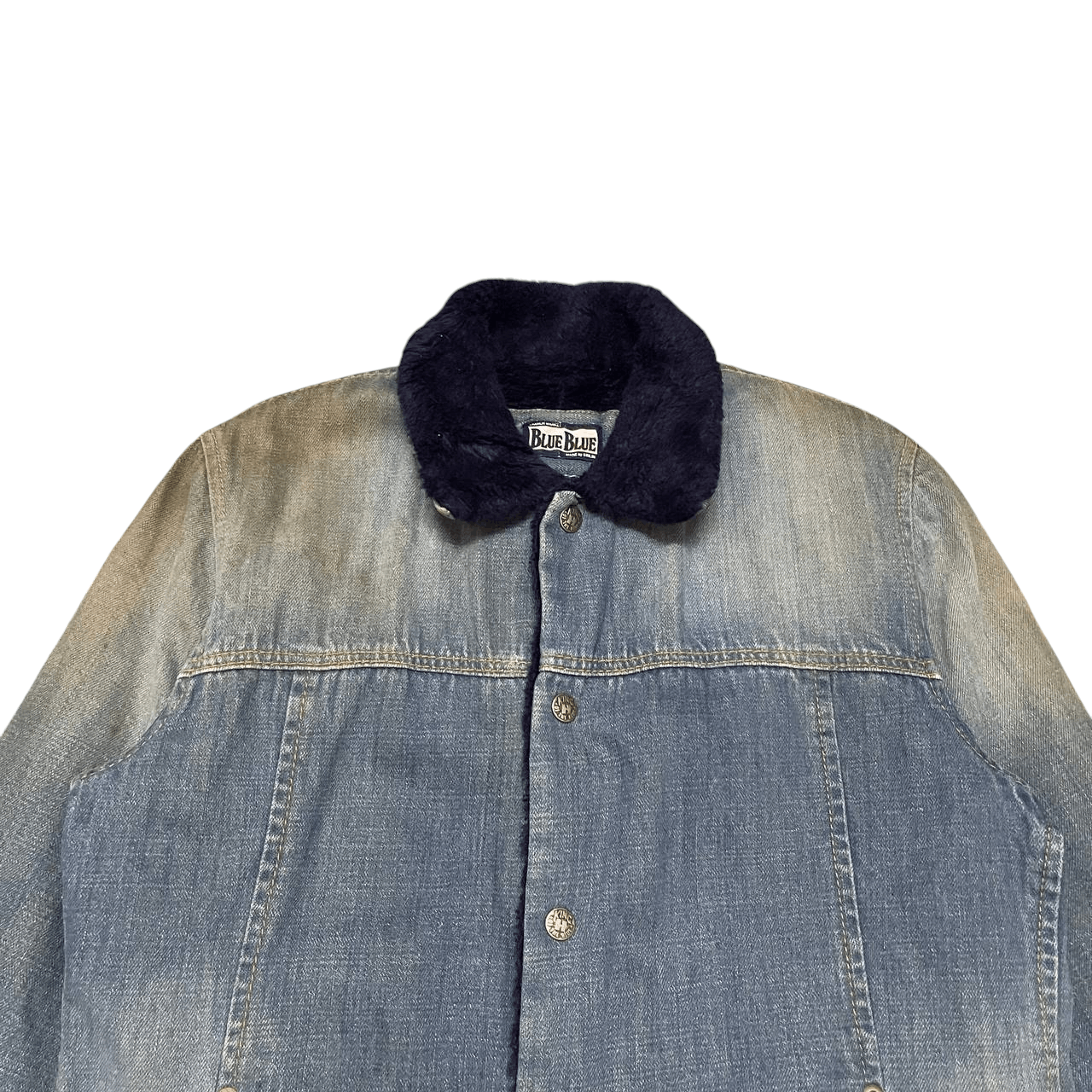 Blue Blue Japan Vintage Blue Blue Japan Shearling Denim Jacket Size US S / EU 44-46 / 1 - 2 Thumbnail