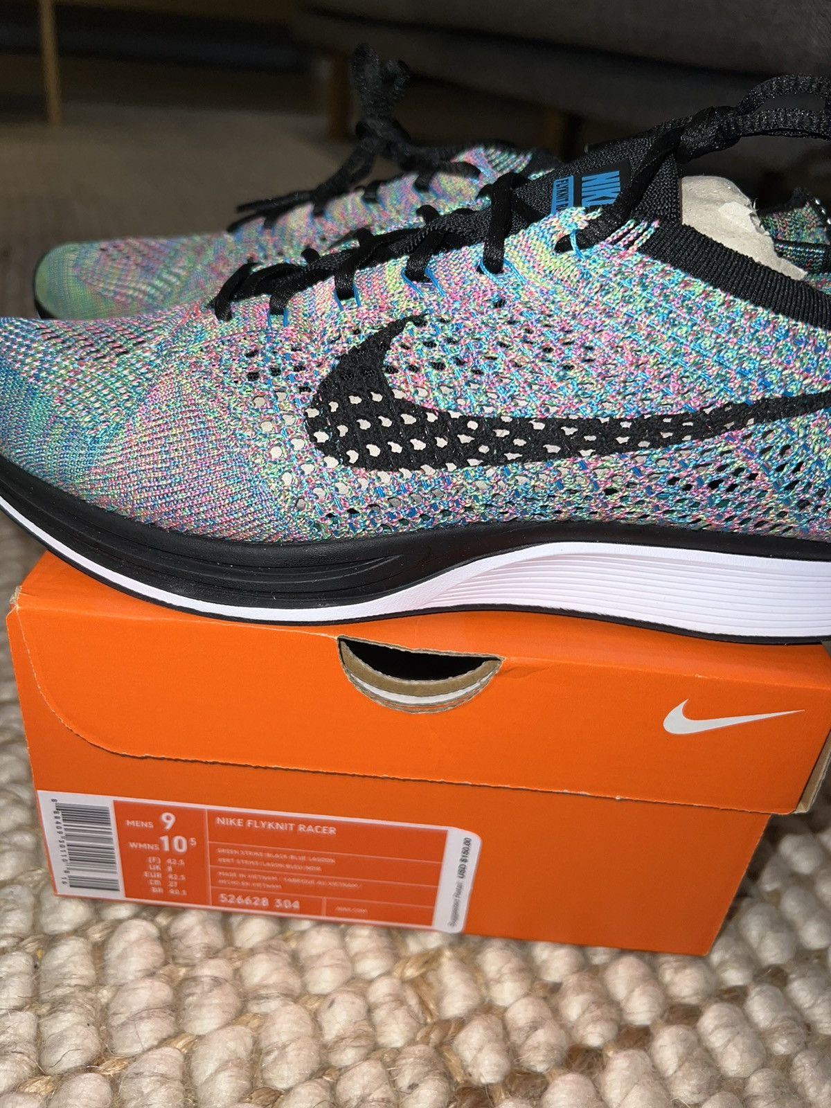 Nike Nike Flyknit Racer Multi-Color 2.0 Size US 9 / EU 42 - 7 Thumbnail