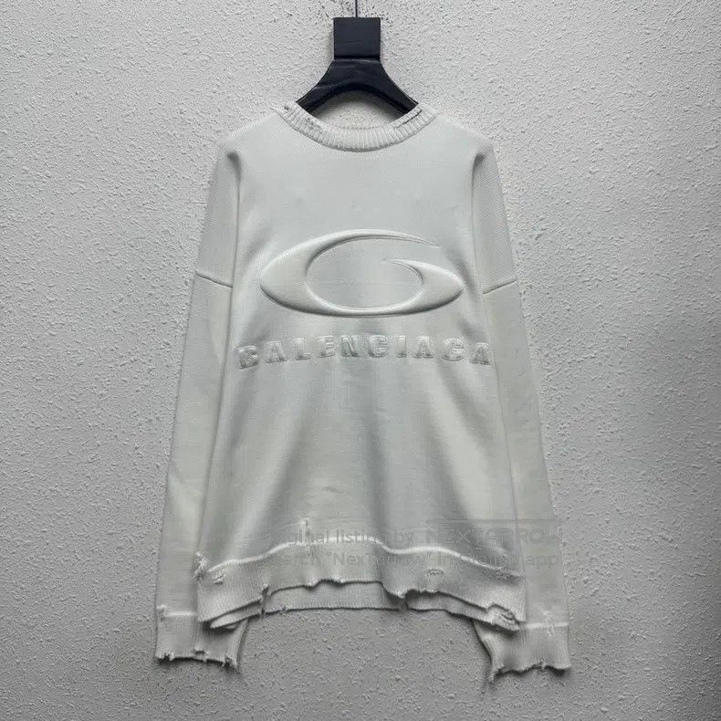 Balenciaga Balenciaga Front Relief Wave Logo 3D Embroidered Destroyed Size US XL / EU 56 / 4 - 1 Thumbnail