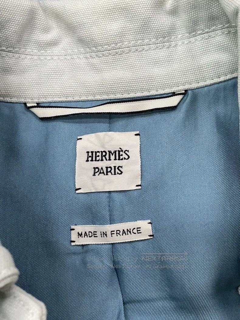 Hermes Hermes Blue Carriage Polka Dot Printed Patchwork Denim Jac Size XS / US 0-2 / IT 36-38 - 4 Thumbnail