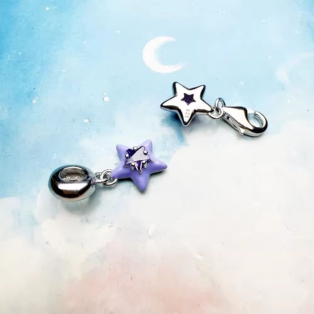 Other Violet Enamel Star Pendant Dangle Charm (1piece) Size ONE SIZE - 3 Thumbnail