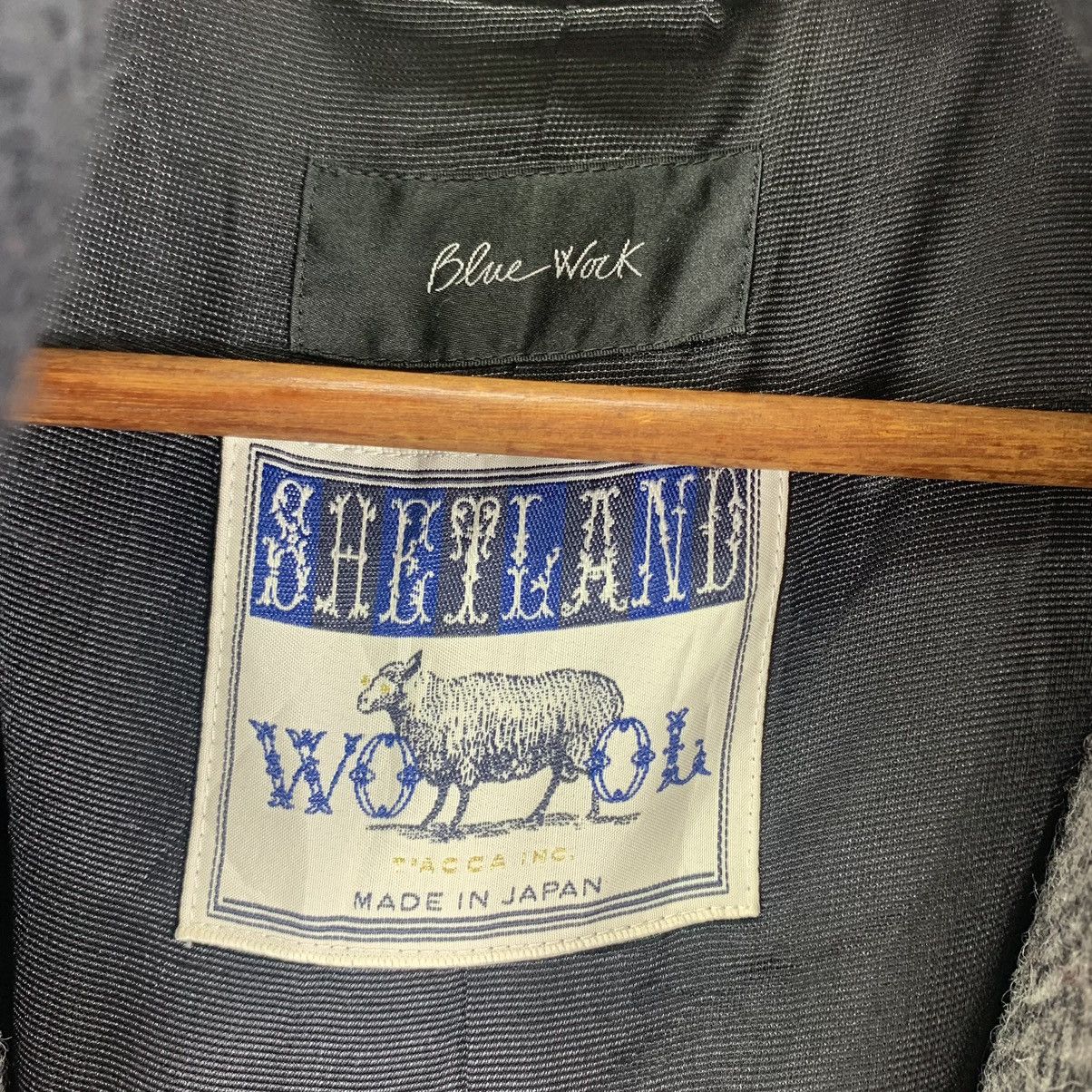 Japanese Brand Vintage Blue Work Shetland Wool Sherpa Jacket Size US M / EU 48-50 / 2 - 5 Thumbnail