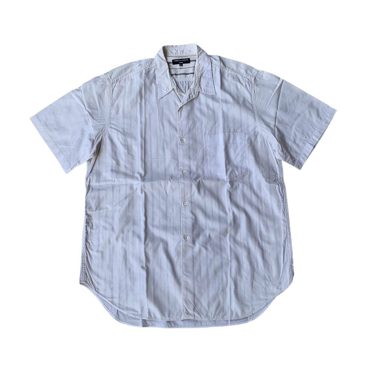 Comme des Garcons Homme Vintage Comme des Garcons Homme White Stripe Shirts Size US L / EU 52-54 / 3 - 1 Thumbnail
