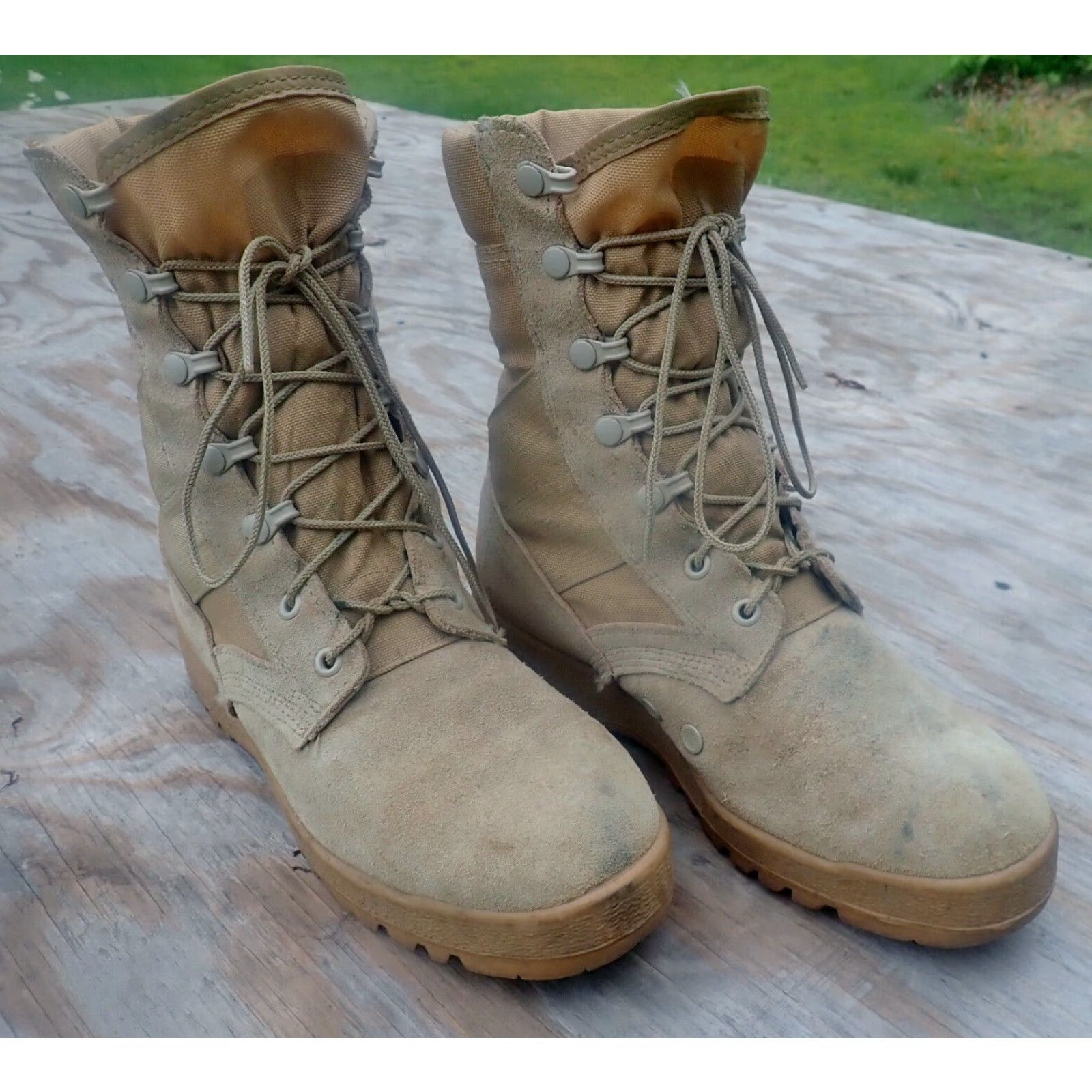 Vibram VINTAGE McRae Military Boots Men Adult Size 5.5 W Desert Beige Combat Jungle Vibram Outsole Outdoor Patriotic Breathable Cushioned Size US 6 / EU 39 - 3 Thumbnail