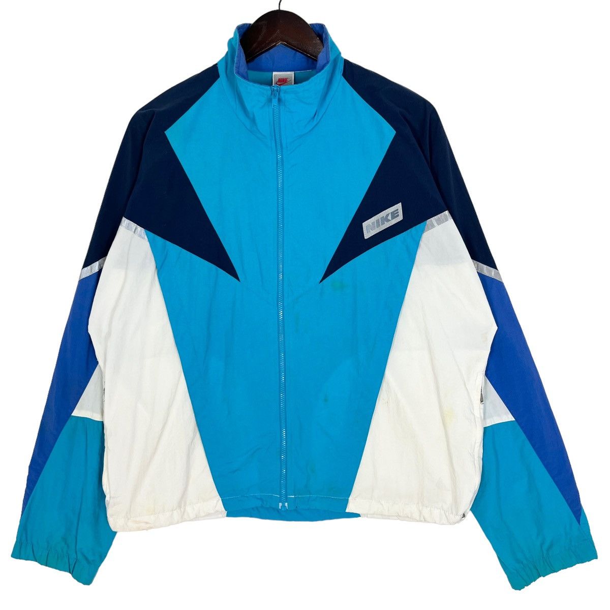 image of 90's Nike Windbreaker Jacket in Blue, Men's (Size Medium)