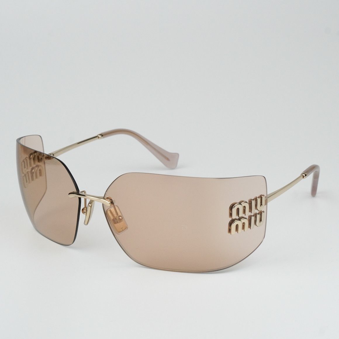 Miu Miu NEW Miu Miu MU54YS ZVN20F RUNWAY Rimless Women Sunglasses Size ONE SIZE - 4 Thumbnail
