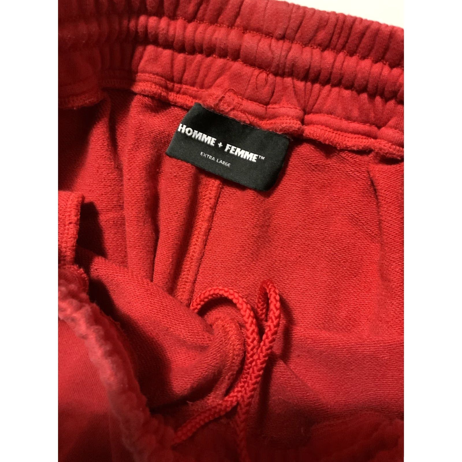Vintage Homme + Femme Beverly Hills Basketball Red Heavyweight Jogger Sweatpants XL Mens Size US 36 / EU 52 - 7 Thumbnail