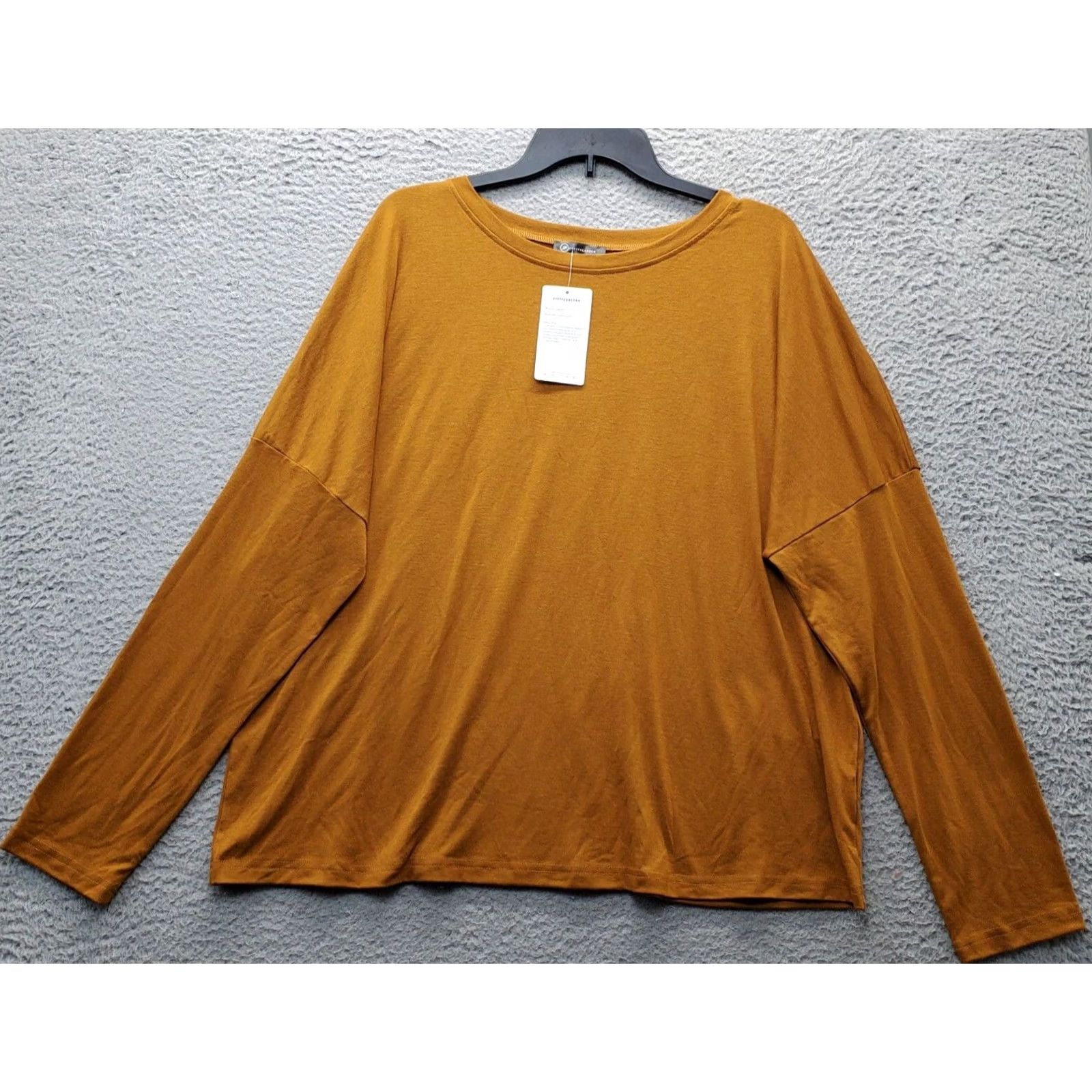 Vintage Pretty Garden Shirt Womens XXL Brown Stretch 3/4 Sleeve Crew Neck Pullover Size XXL / US 16-18 / IT 52-54 - 2 Thumbnail
