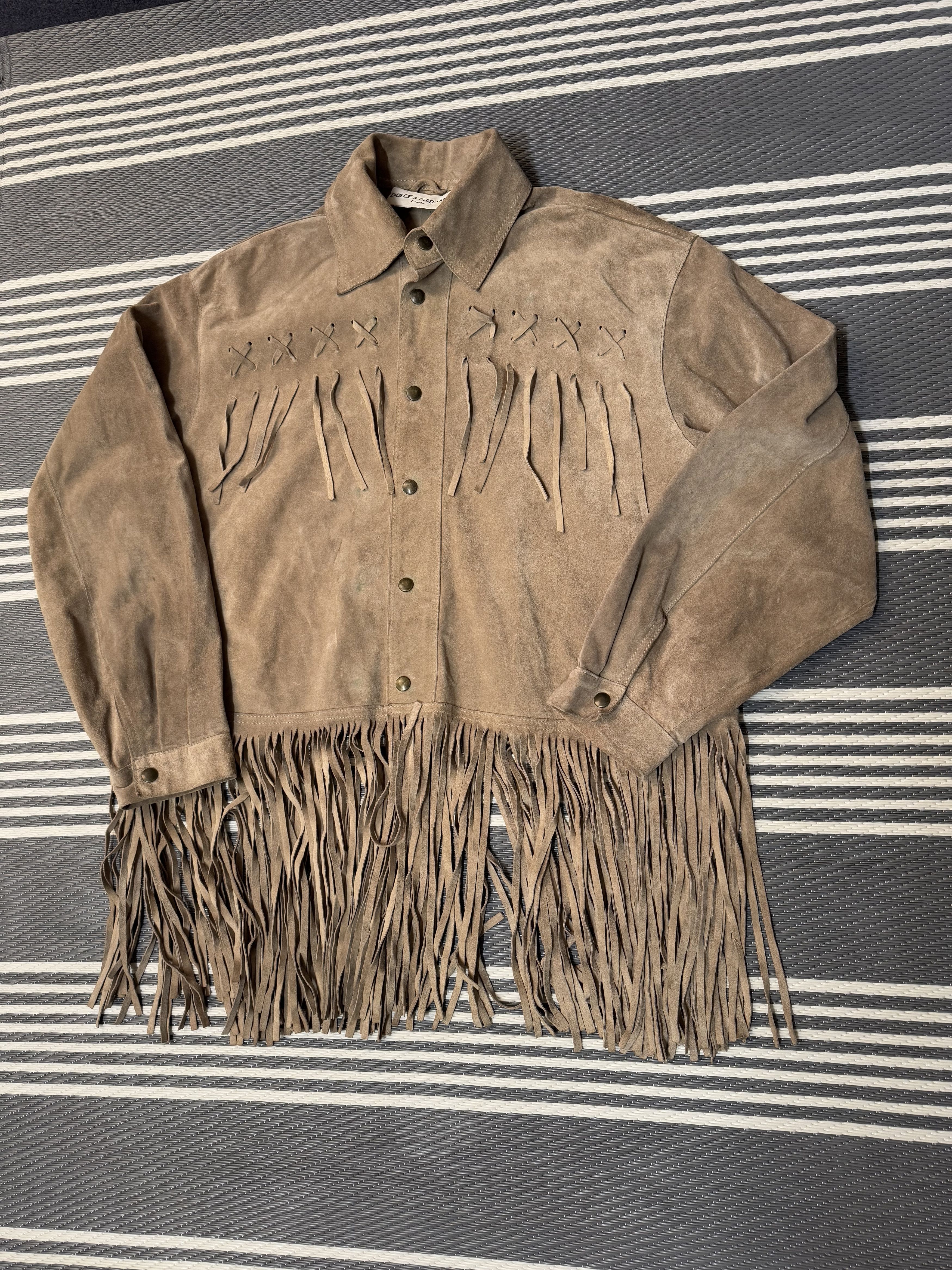 Dolce & Gabbana Dolce Gabbana Suede jacket 80s Size XL / US 12-14 / IT 48-50 - 2 Thumbnail
