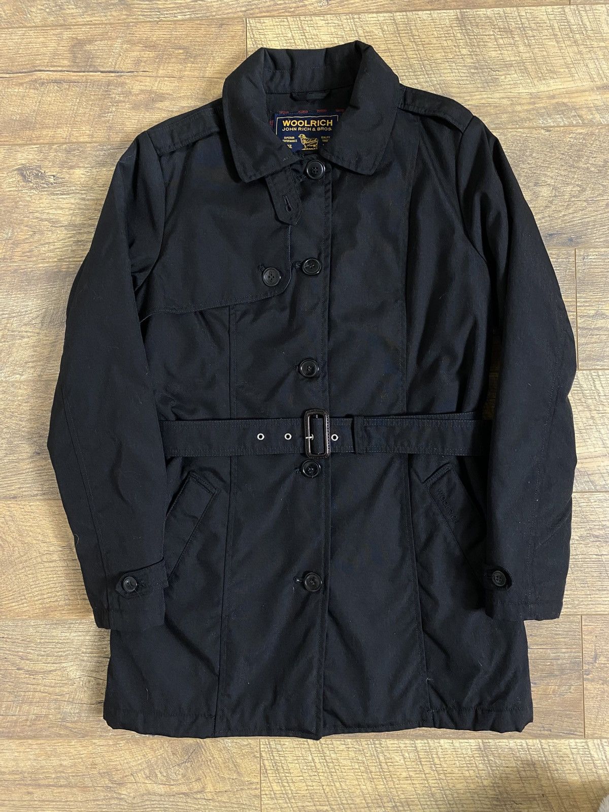 Woolrich John Rich & Bros Quilted Lining Belted Trench Coat