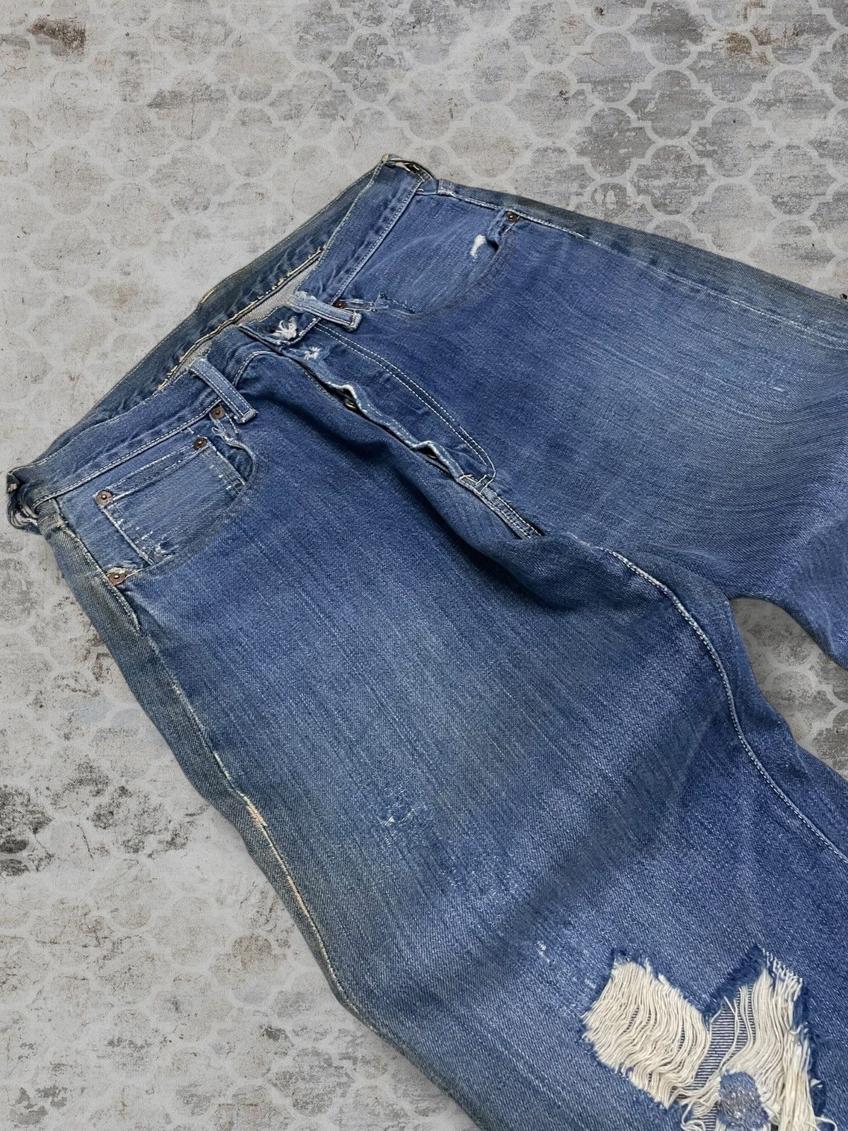 Japanese Brand Vintage 90s Designer Hoggs By Nephentes Selvedge Distressed Size US 29 - 9 Thumbnail