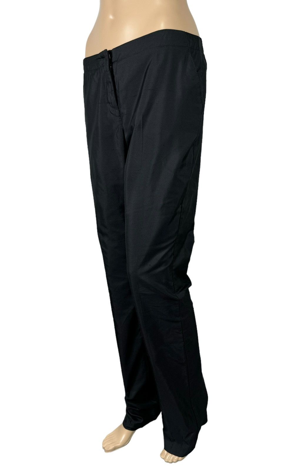 Roberto Cavalli Roberto Cavalli Black Silk-Polyester Pants size 42 Size 28" / US 6 / IT 42 - 1 Thumbnail