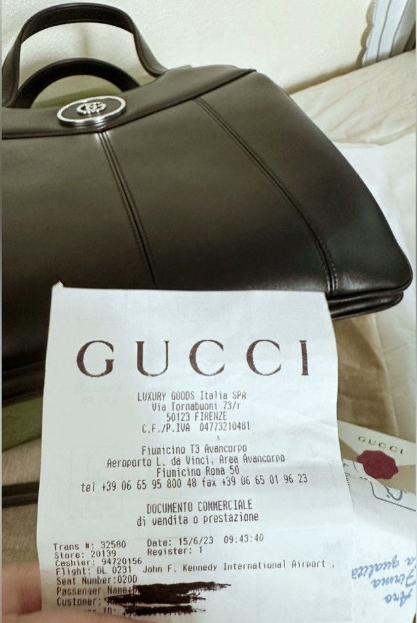 Gucci Retail $3100 Gucci Calfskin Petite GG Small Tote Bag Black Size ONE SIZE - 9 Thumbnail