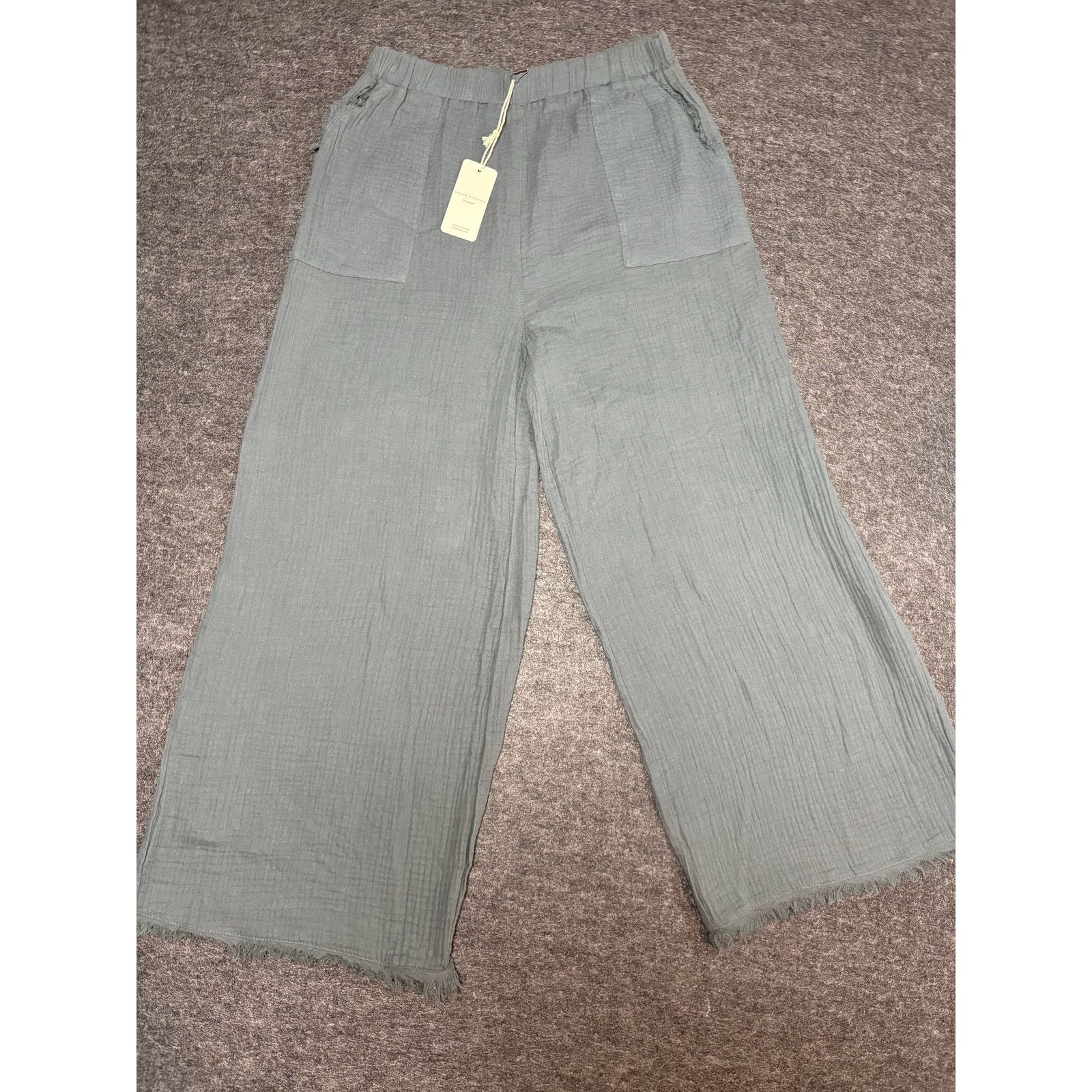 Grade & Gather Grade & Gather Gauze Wide Leg Small Elastic Waist NWT #0476 Size 24" / US 00 / IT 34 - 1 Thumbnail