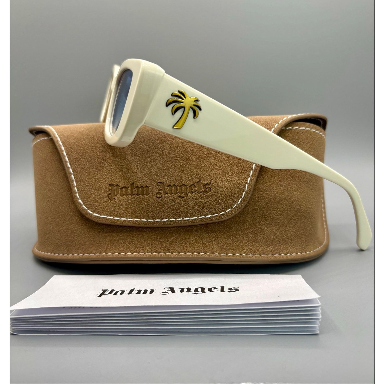 Palm Angels NIB Palm Angels Sunglasses - White Frame, Gradient Blue Lens Size ONE SIZE - 1 Thumbnail