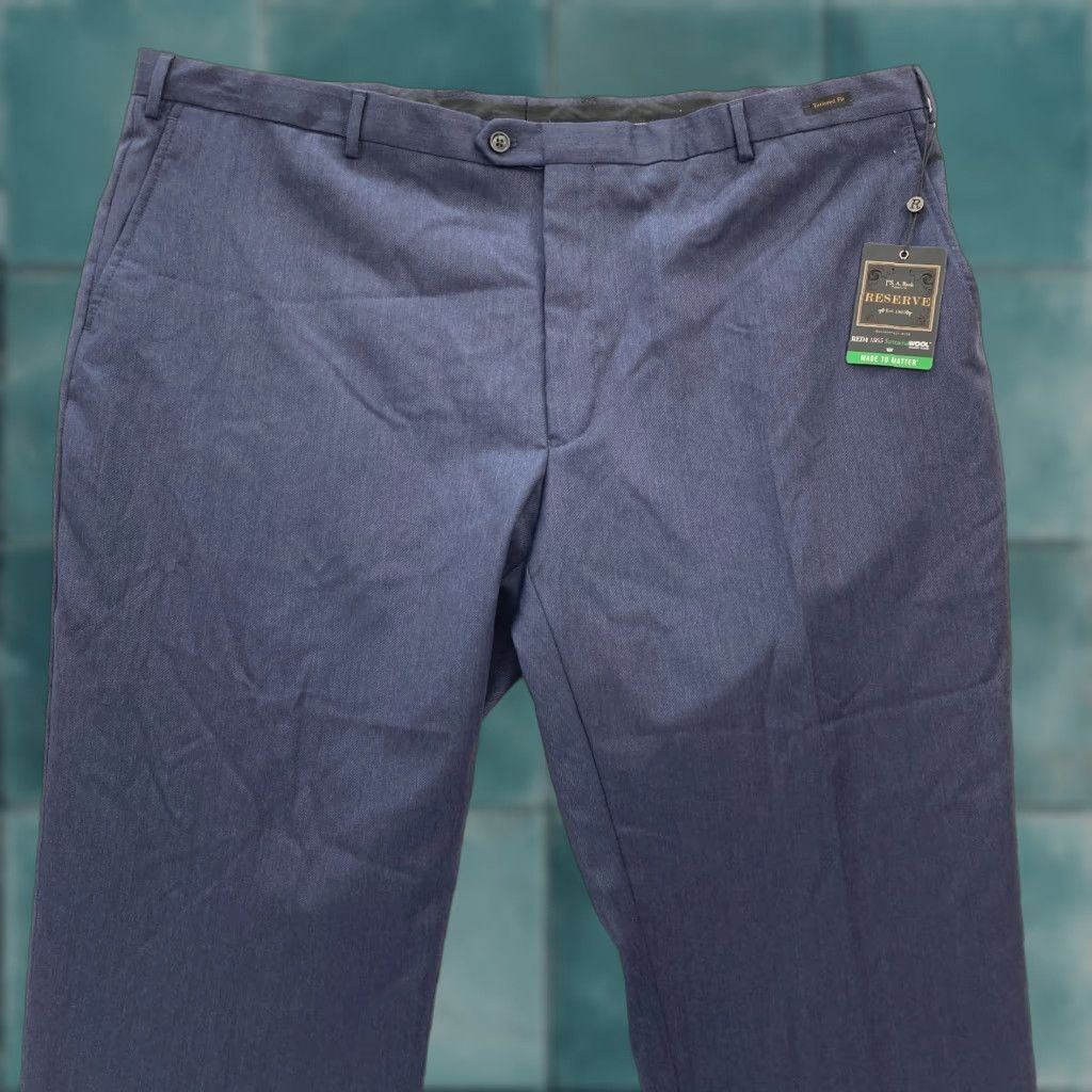 Jos. A. Bank Jos. A. Bank Reserve Dress Pants Mens 46R Navy Blue Wool Size US 30 / EU 46 - 1 Thumbnail