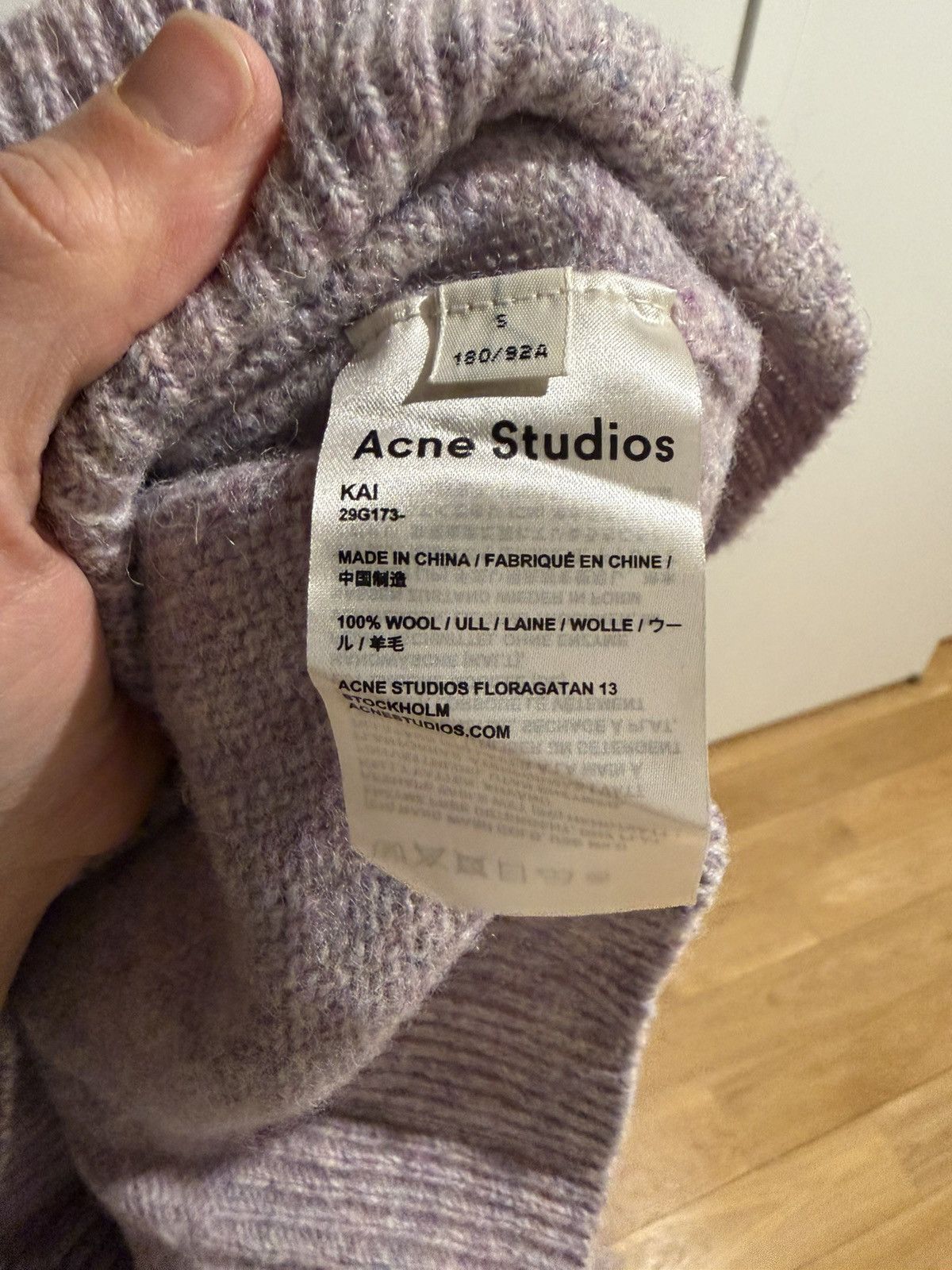 Acne Studios Acne Studios “KAI” Wool Sweater – Heathered Lilac / Mauve Size US S / EU 44-46 / 1 - 3 Thumbnail