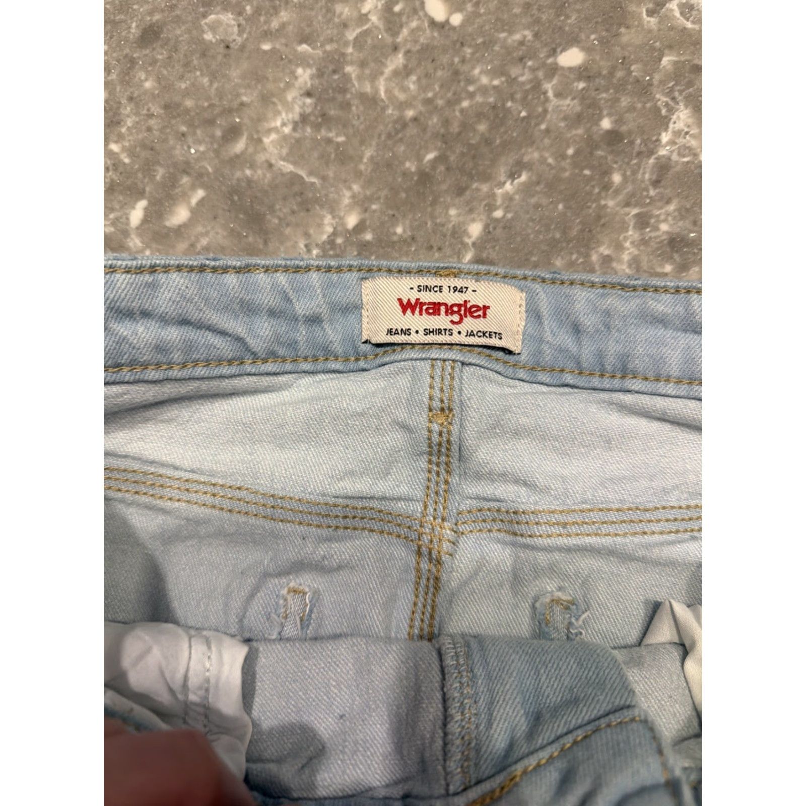 Wrangler Wrangler Skirt 8 Denim Light Blue Cotton Raw Hem Mini Short Woman Regular Size 8 Wrangler Logo Fringe Zip Casual Size 30" / US 8 / IT 44 - 2 Thumbnail