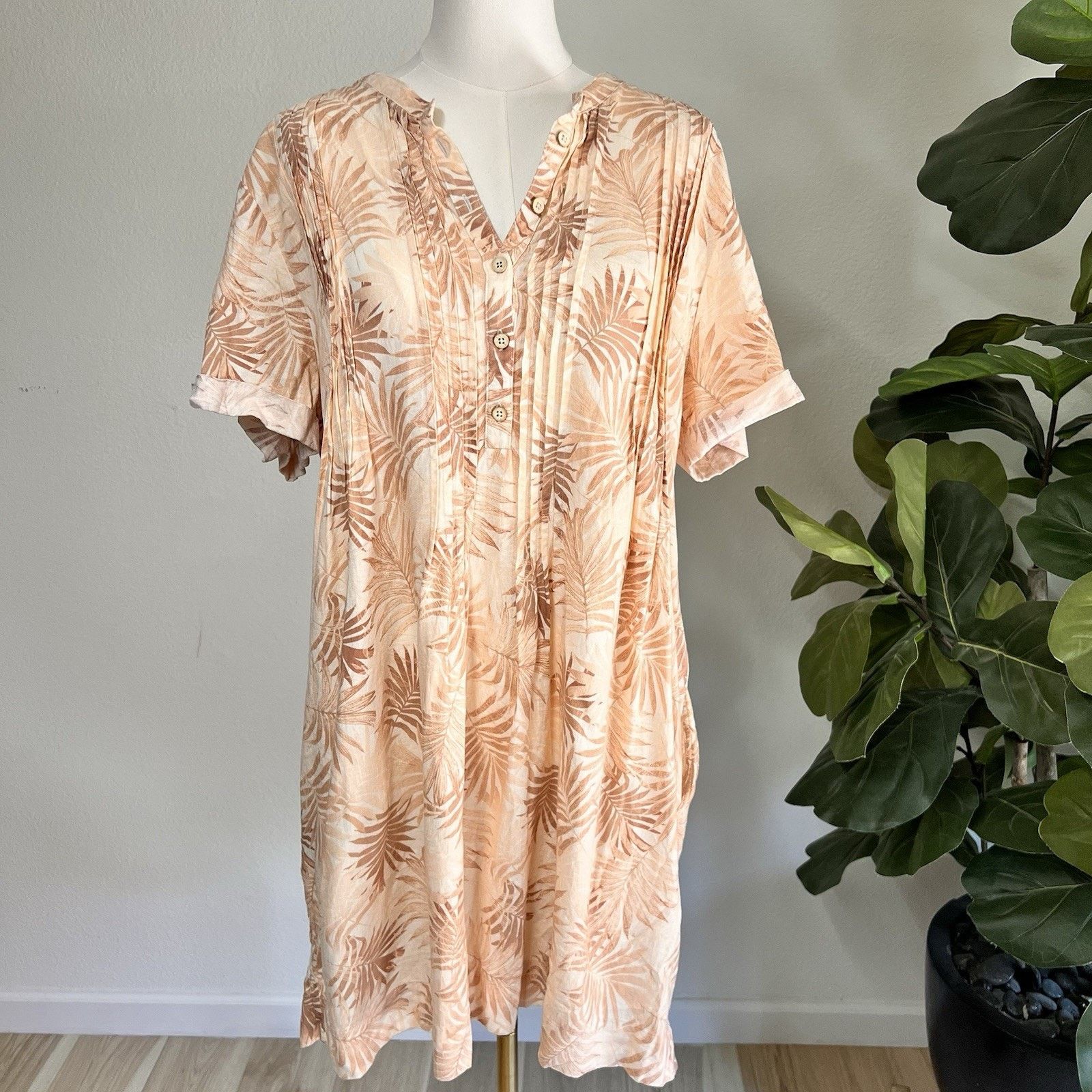 Faherty Faherty Women's Linen Blend Gemina Relaxed Shirt Dress XL Size XL / US 12-14 / IT 48-50 - 1 Thumbnail
