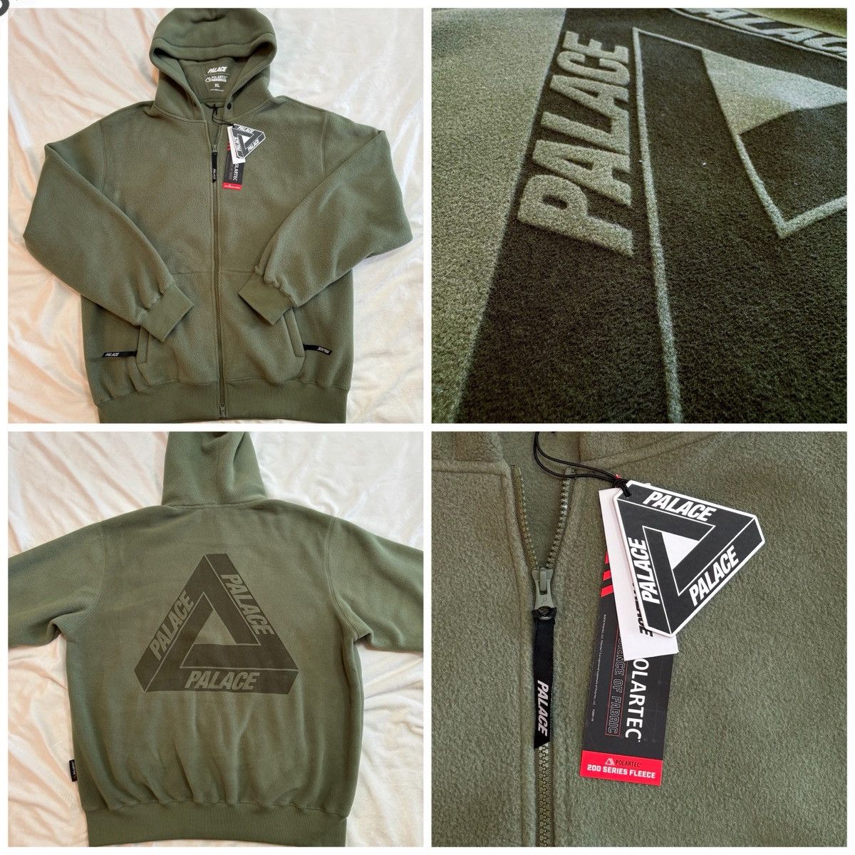 Palace × Streetwear Palace Shatter Embroidered Zip Up Hoodie Navy