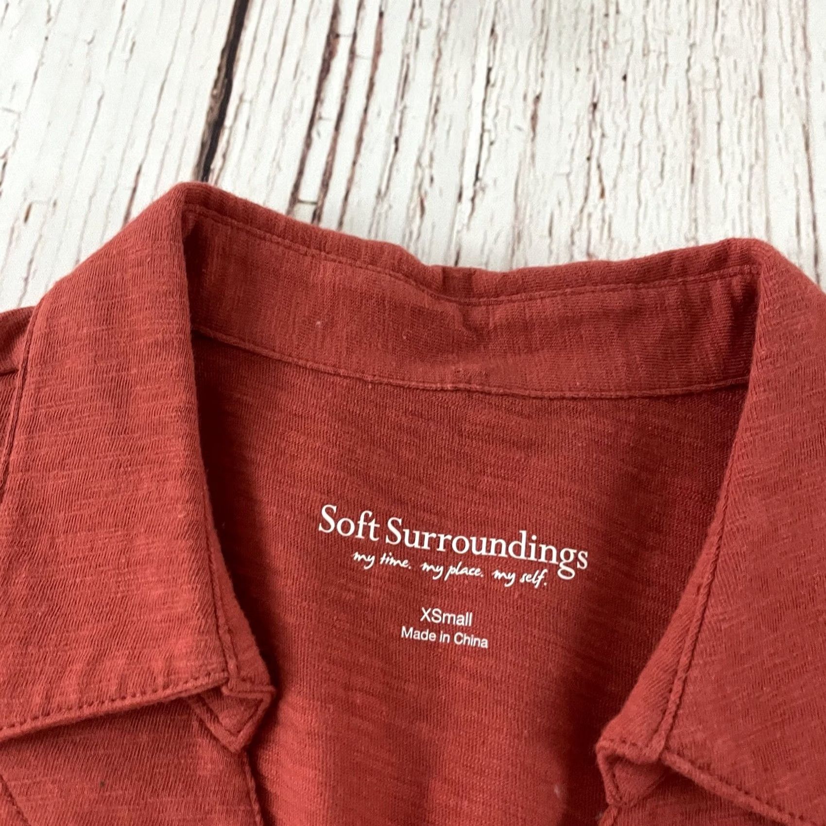 Soft Surroundings Soft Surroundings Shirt Women's XS Rust Orange Sleeveless Blouse XS Women's Orange Vintage? Size XS / US 0-2 / IT 36-38 - 2 Thumbnail