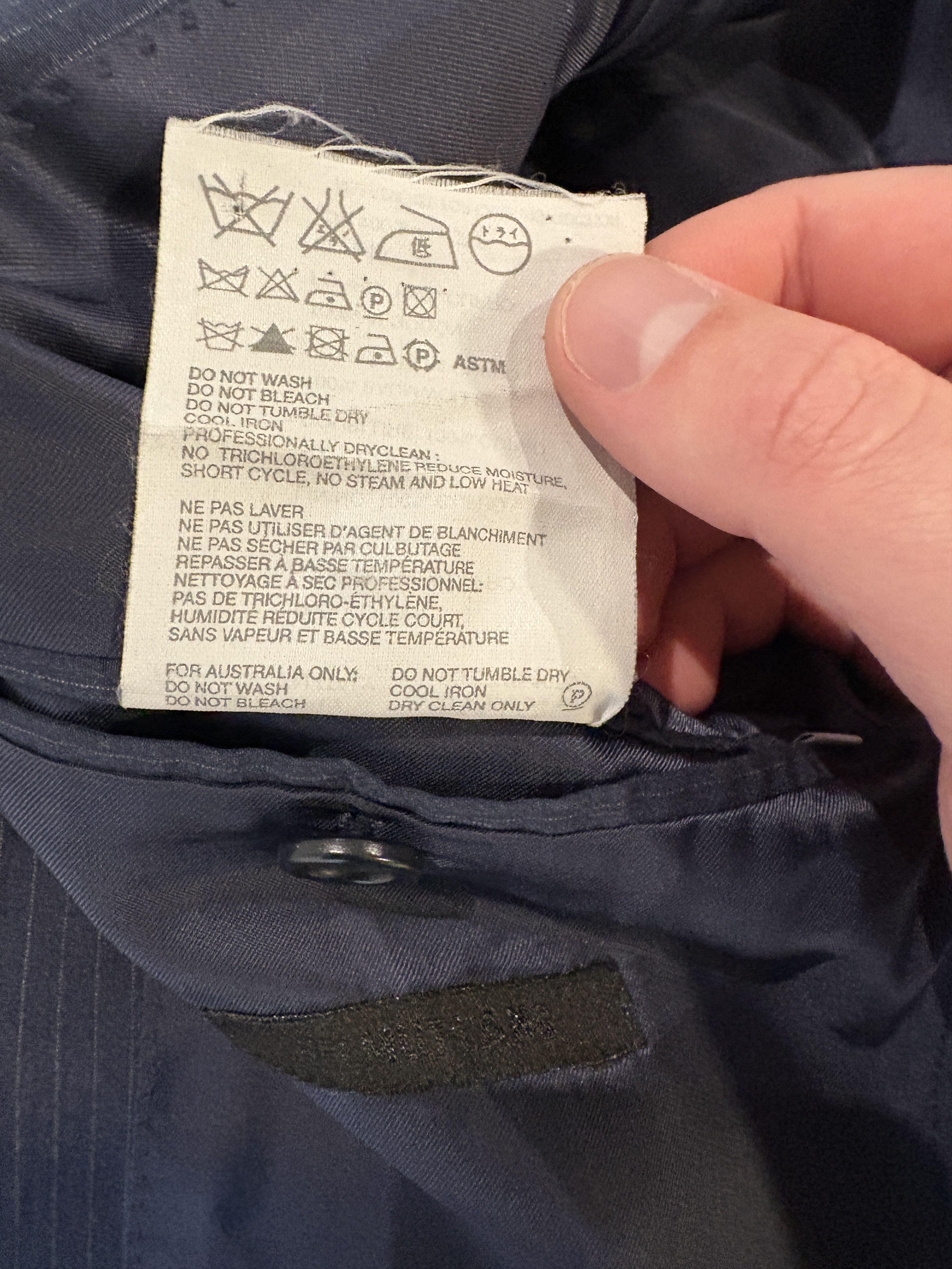 Helmut Lang 02 Blue Pinstripe Suit Size 48R - 7 Thumbnail