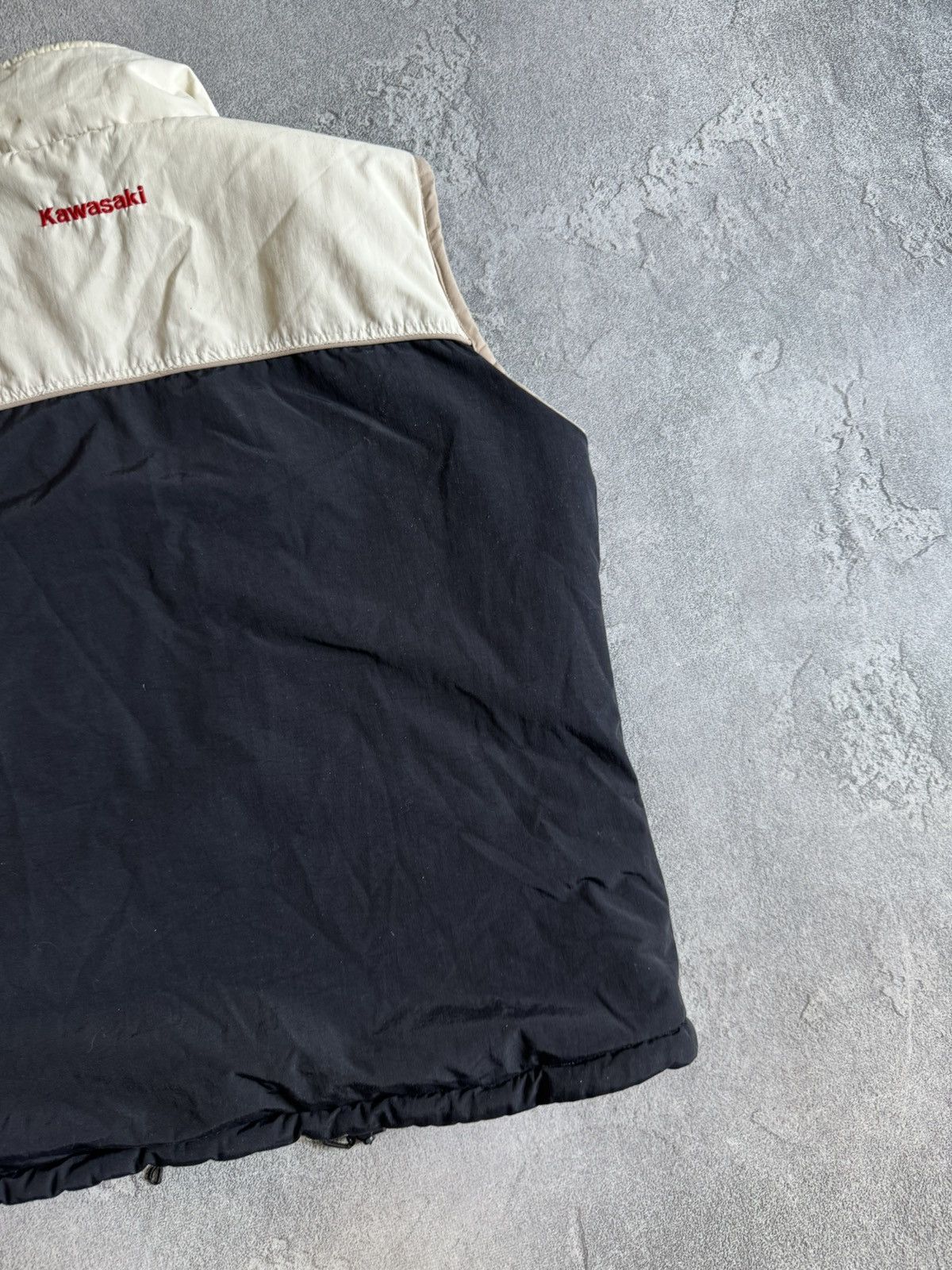 Vintage Kawasaki zip nylon + fleece vest sleeveless jacket racing Size US M / EU 48-50 / 2 - 18 Thumbnail