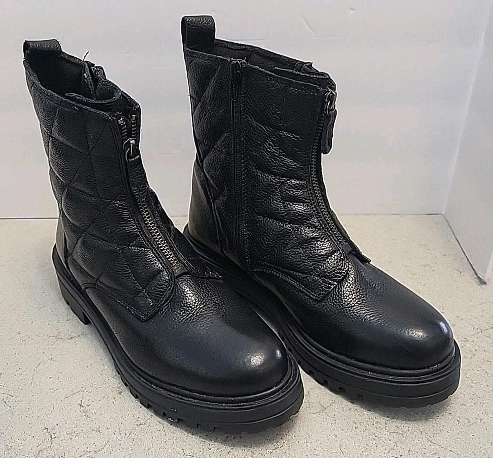 Other Albero Torresi Blk Quilted Leather Moto Boots US 8.5 EUR 40 Size US 9 / IT 39 - 1 Thumbnail