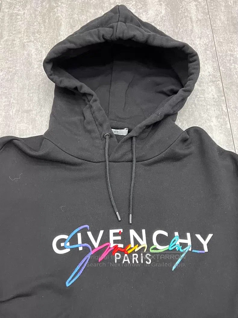 Givenchy Givenchy Rainbow Logo Hooded Long-Sleeve Sweatshirt Size US XS / EU 42 / 0 - 3 Thumbnail
