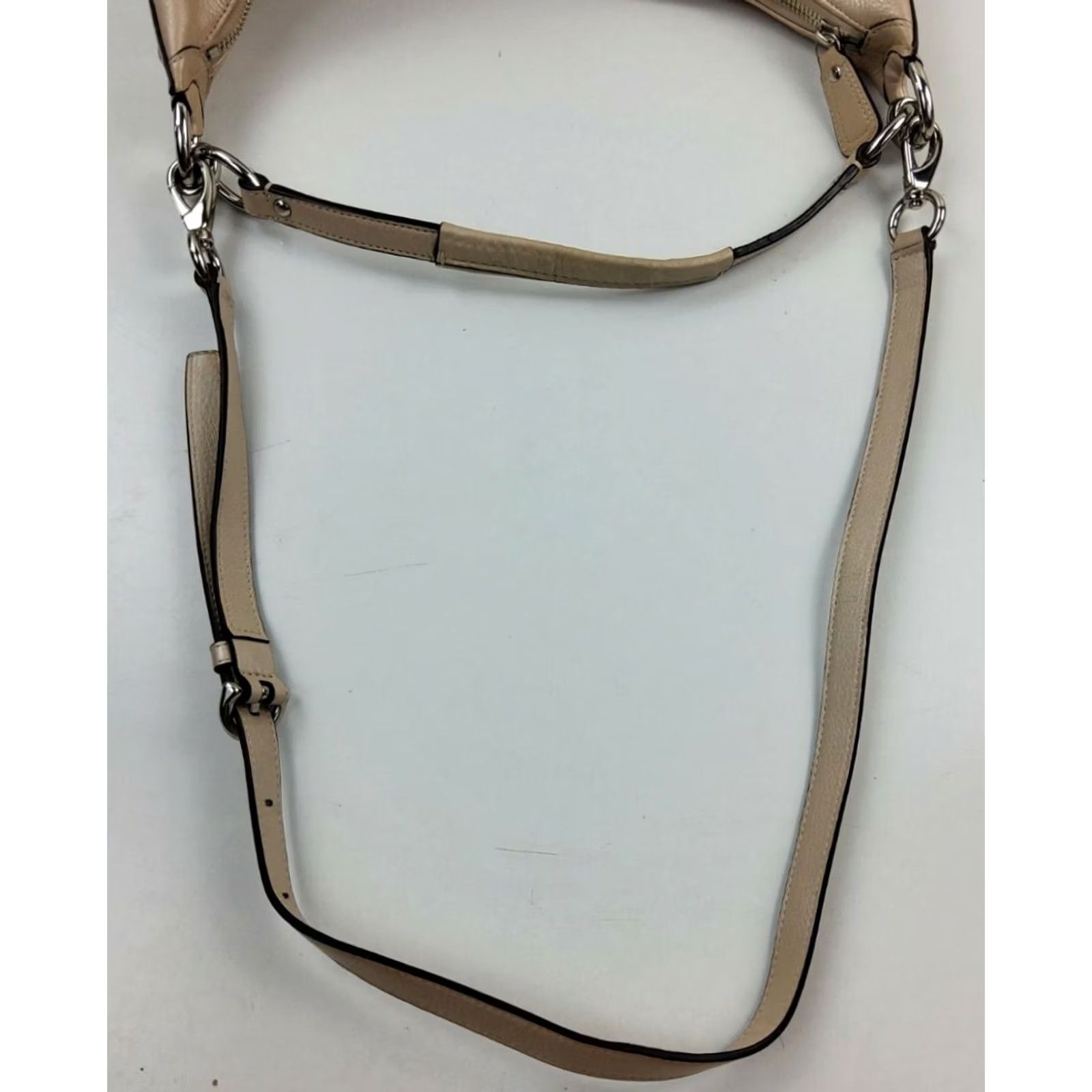 Coach Coach Kristin Leather Large Hobo F22309 Champagne Silver Shoulder Handbag Purse Size ONE SIZE - 7 Thumbnail