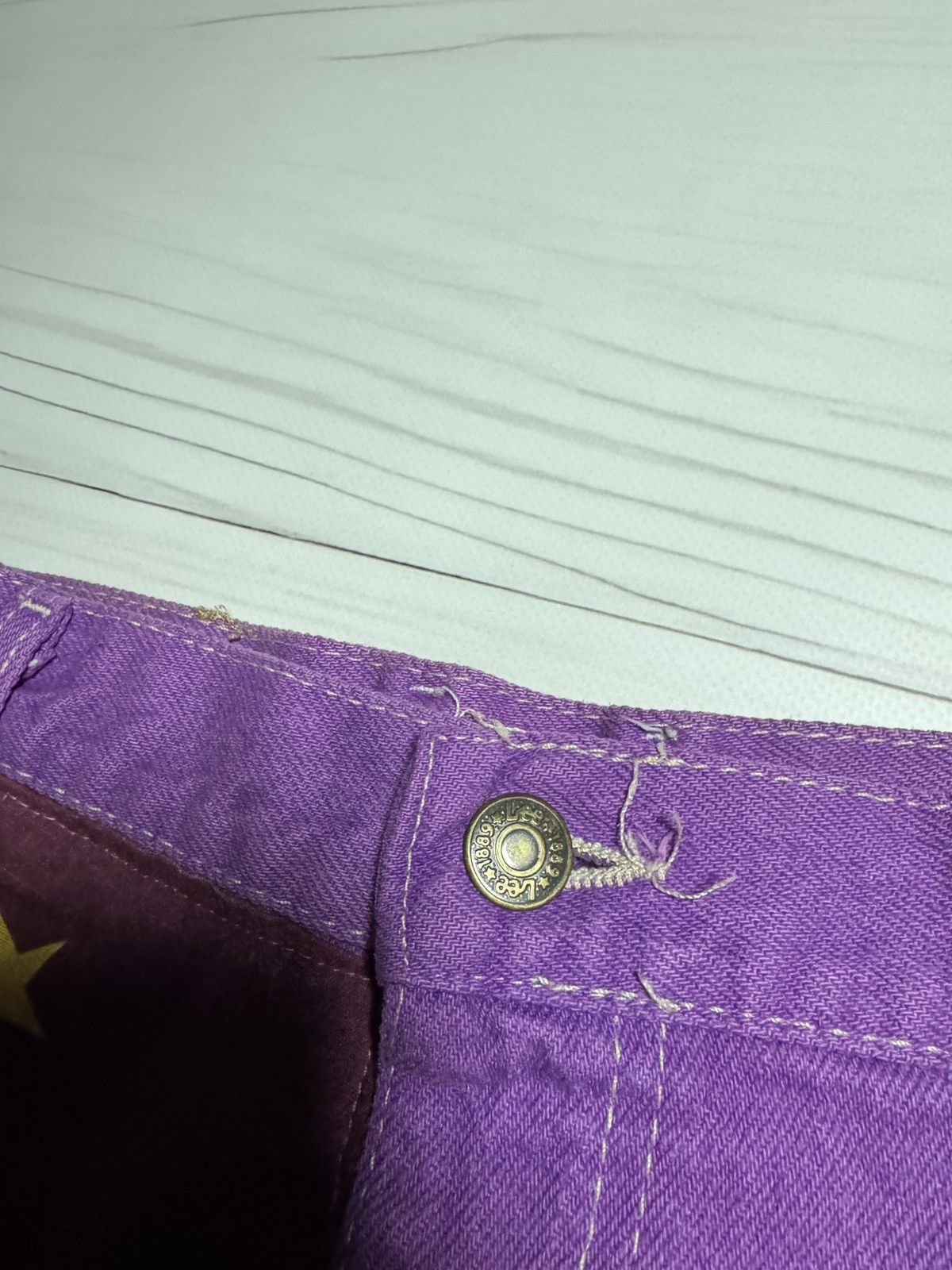 Lee Vintage Lee Celestial Sun Moon Stars Split Custom Jeans Size US 34 / EU 50 - 7 Thumbnail