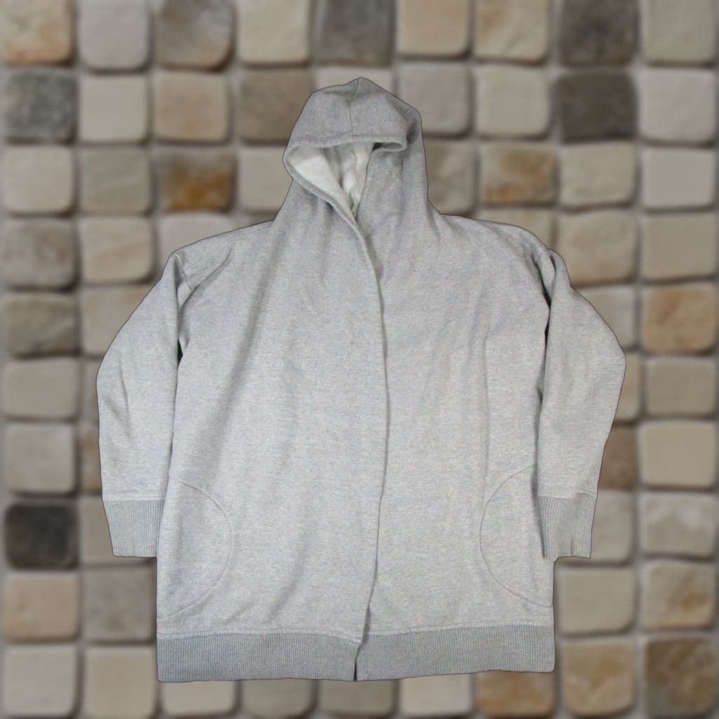 Athleta VINTAGE Athleta Hoodie Womens XS Gray Cotton Fleece Crew Neck Pullover Activewear Size XS / US 0-2 / IT 36-38 - 1 Thumbnail