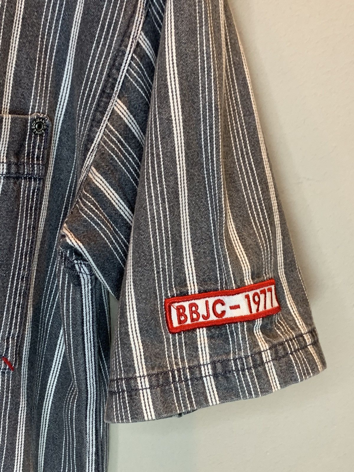 Bugle Boy *RARE* Vintage Bugle Boy Jean Co Striped Pocket Button Shirt Size US S / EU 44-46 / 1 - 5 Thumbnail