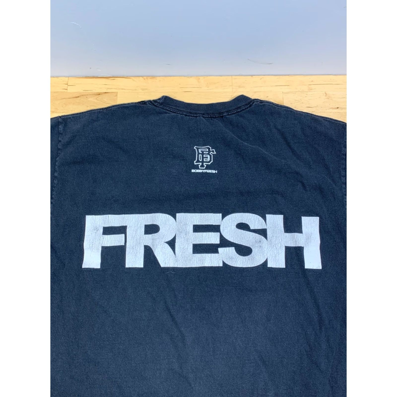 Vintage Bobby Fresh Bo-bby Knows Shirt Men L Black Y2K Graphic Tee Cotton Sportswear/Beach Mens Size US L / EU 52-54 / 3 - 8 Thumbnail