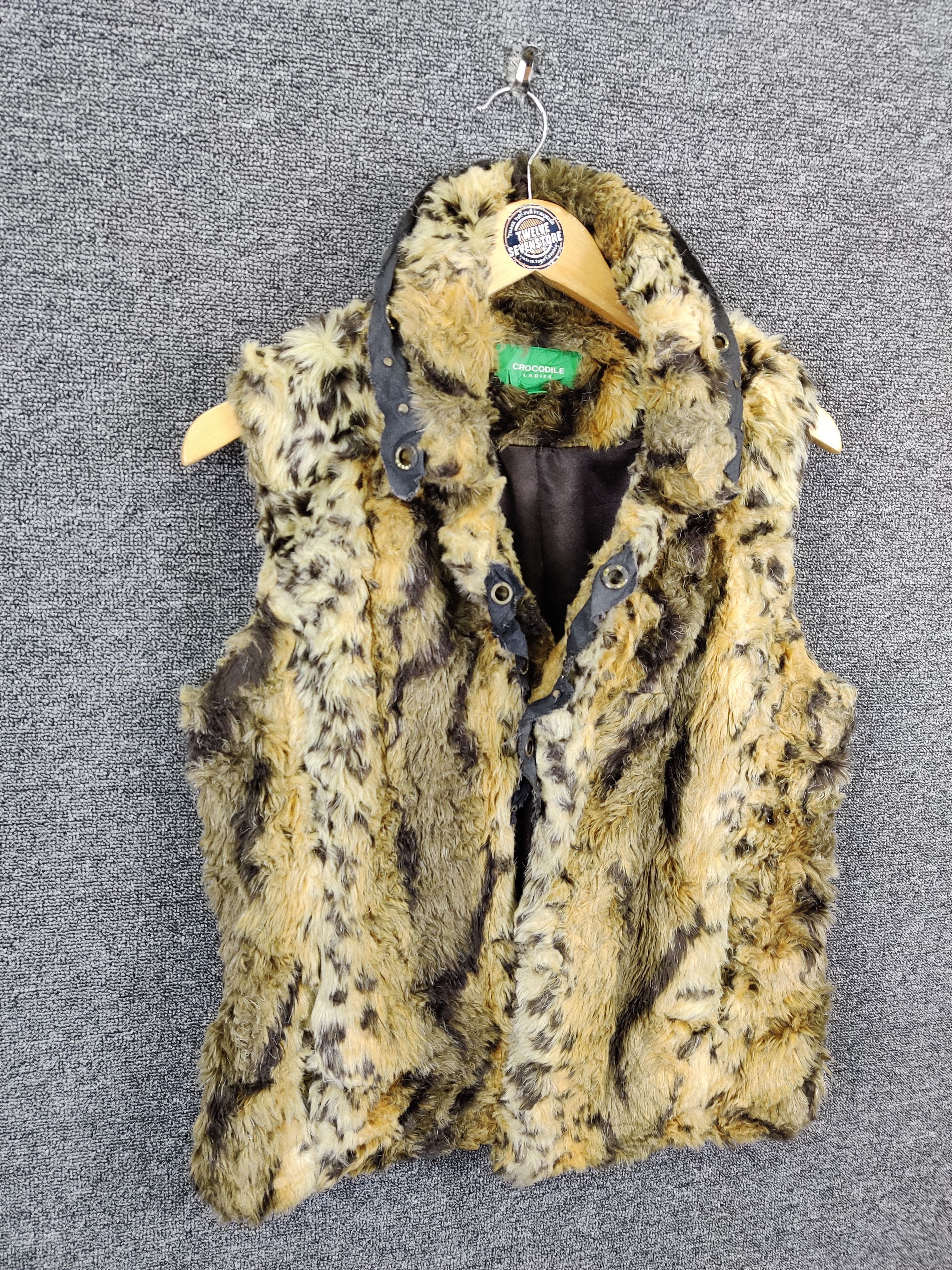 Japanese Brand Vintage Crocodile Ladies Leopard Faux Fur Vest Size US M / EU 48-50 / 2 - 5 Thumbnail