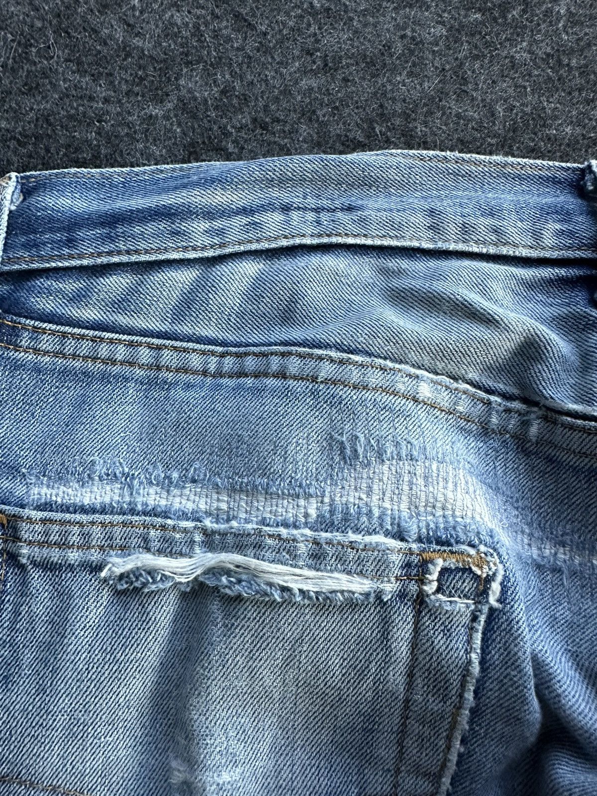 Levi's × Levi's Vintage Clothing × Vintage Vintage Levis 505 Thrashed Distressed Denim D480 Size US 36 / EU 52 - 9 Thumbnail