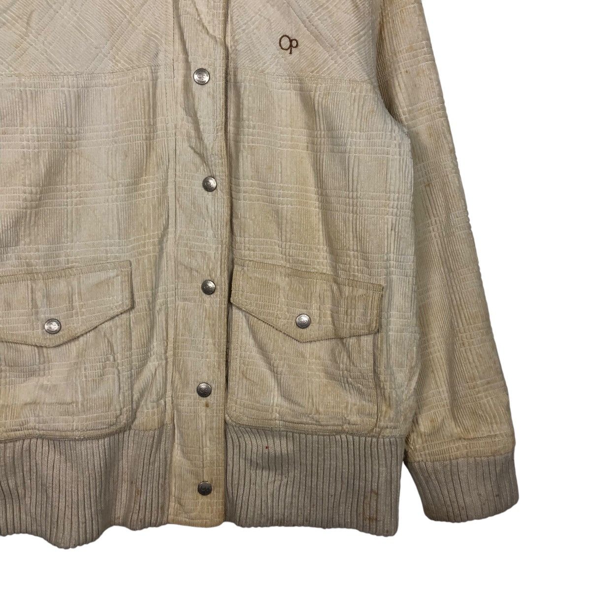 Japanese Brand 📌Vtg Corduroy Bomber Jacket Ocean Pacific Mink Fur Hoodie Size US L / EU 52-54 / 3 - 6 Thumbnail