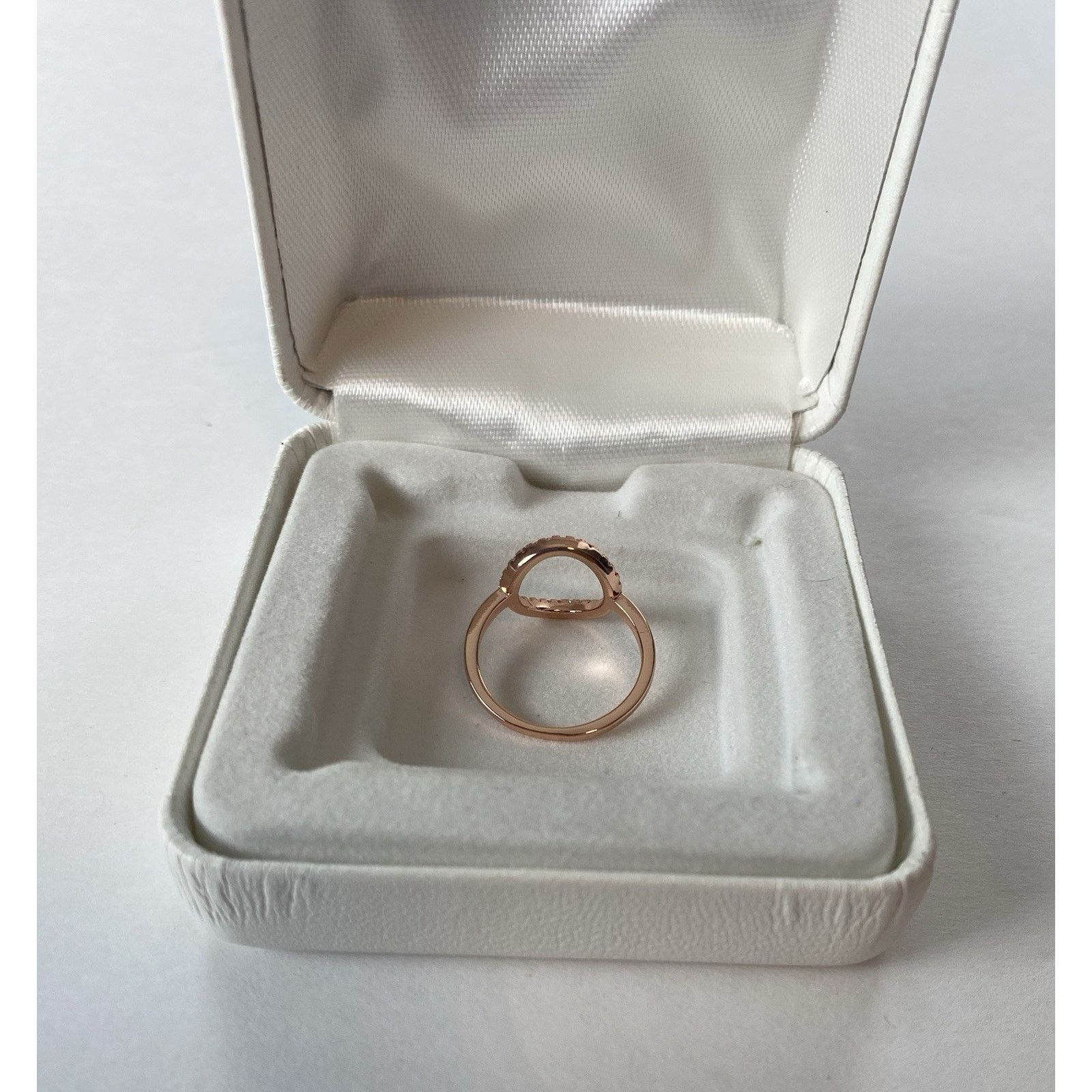 Other Rose Gold Open Circle Karma Ring Stacking Dainty Sz 8 Size ONE SIZE - 4 Thumbnail