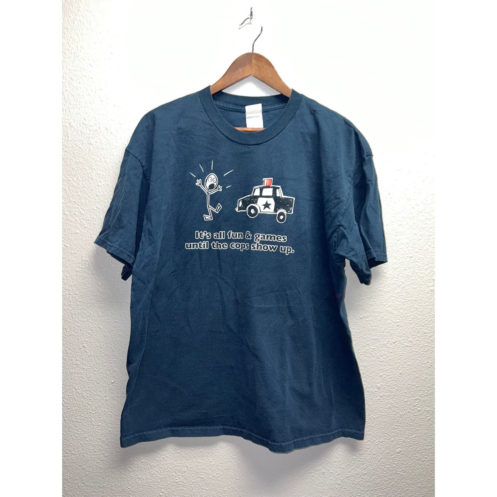 Vintage Vintage Cop Shirt It's All Fun & Games Cops Humor Tee VTG XL Size US XL / EU 56 / 4 - 1 Thumbnail