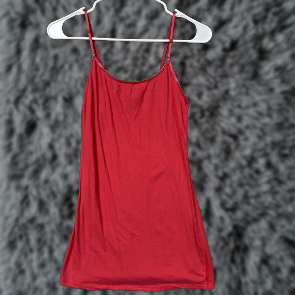 Vintage VINTAGE Deb Tank Top Womens XL Red Cotton Blend Y2K Coquette Soft Girl Layering Size XL / US 12-14 / IT 48-50 - 1 Thumbnail
