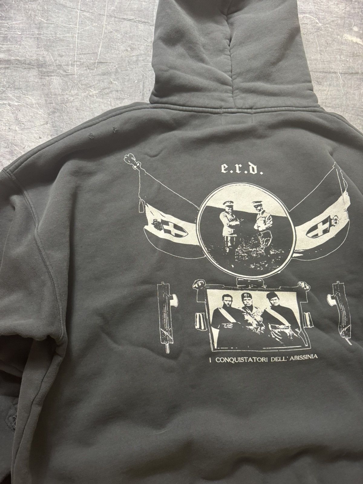 Enfants Riches Deprimes × Maxfield Los Angeles Enfants Riches Deprimes Maxfield Exclusive Mussolini Hoodie Size US XL / EU 56 / 4 - 8 Thumbnail