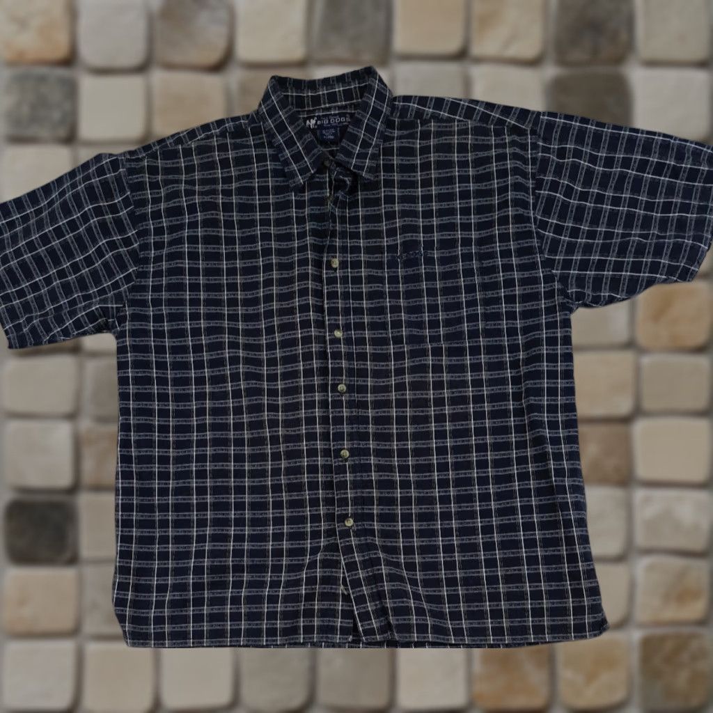 Big Dogs VINTAGE Big Dogs Shirt Chex&Stripes Blue XL Full Button Mens Short Sleeve Button-Up Casual Dog Theme Size US XL / EU 56 / 4 - 1 Thumbnail