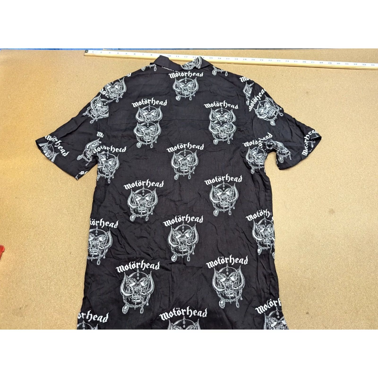 H&M H&M Motorhead Button Up Shirt Mens XS Black White AOP Short Sleeves Size US XS / EU 42 / 0 - 2 Thumbnail