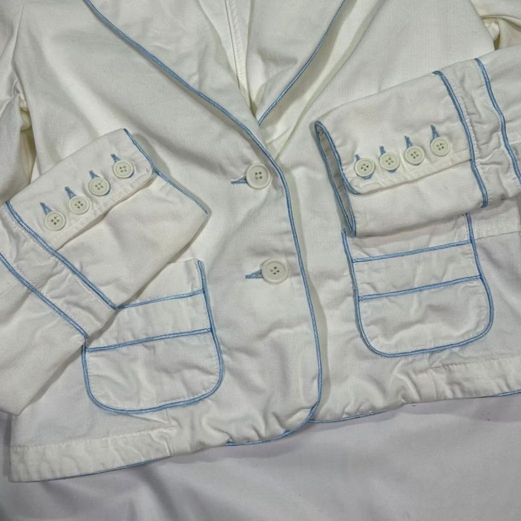 Juicy Couture VINTAGE Juicy Couture Blazer Shirt Womens Large White Size 36" / US 14 / IT 50 - 3 Thumbnail