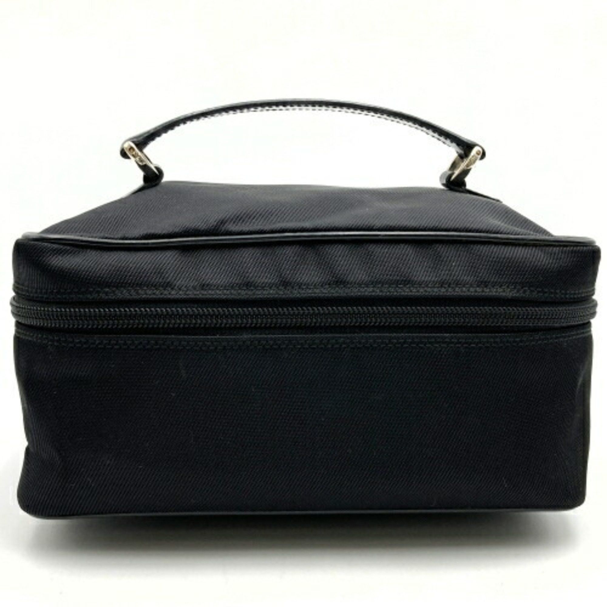 image of Gucci Vanity Bag Pouch Handbag Bamboo Black Nylon Leather Ladies 032・1956 Gucci Itxp96Ppxq8H, Women