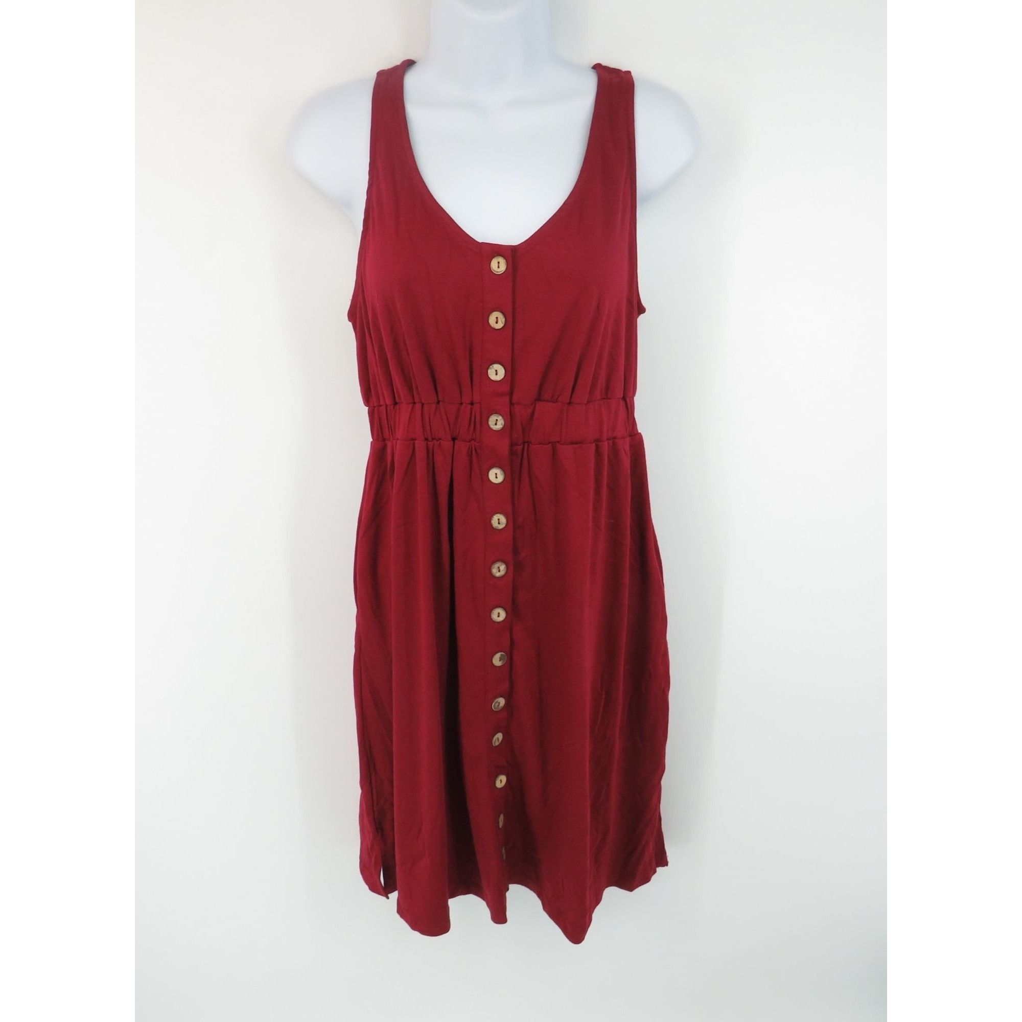 Other Women's Red Wine Sleeveless Dress Pockets A-Line Shift Small Size S / US 4 / IT 40 - 1 Thumbnail