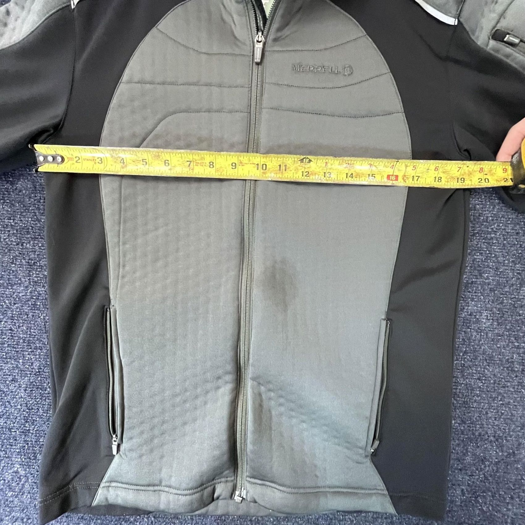 Merrell Merrell Jacket Mens M Gray Black Quilted Softshell Full Zip Hiking Outdoor Size US M / EU 48-50 / 2 - 6 Thumbnail