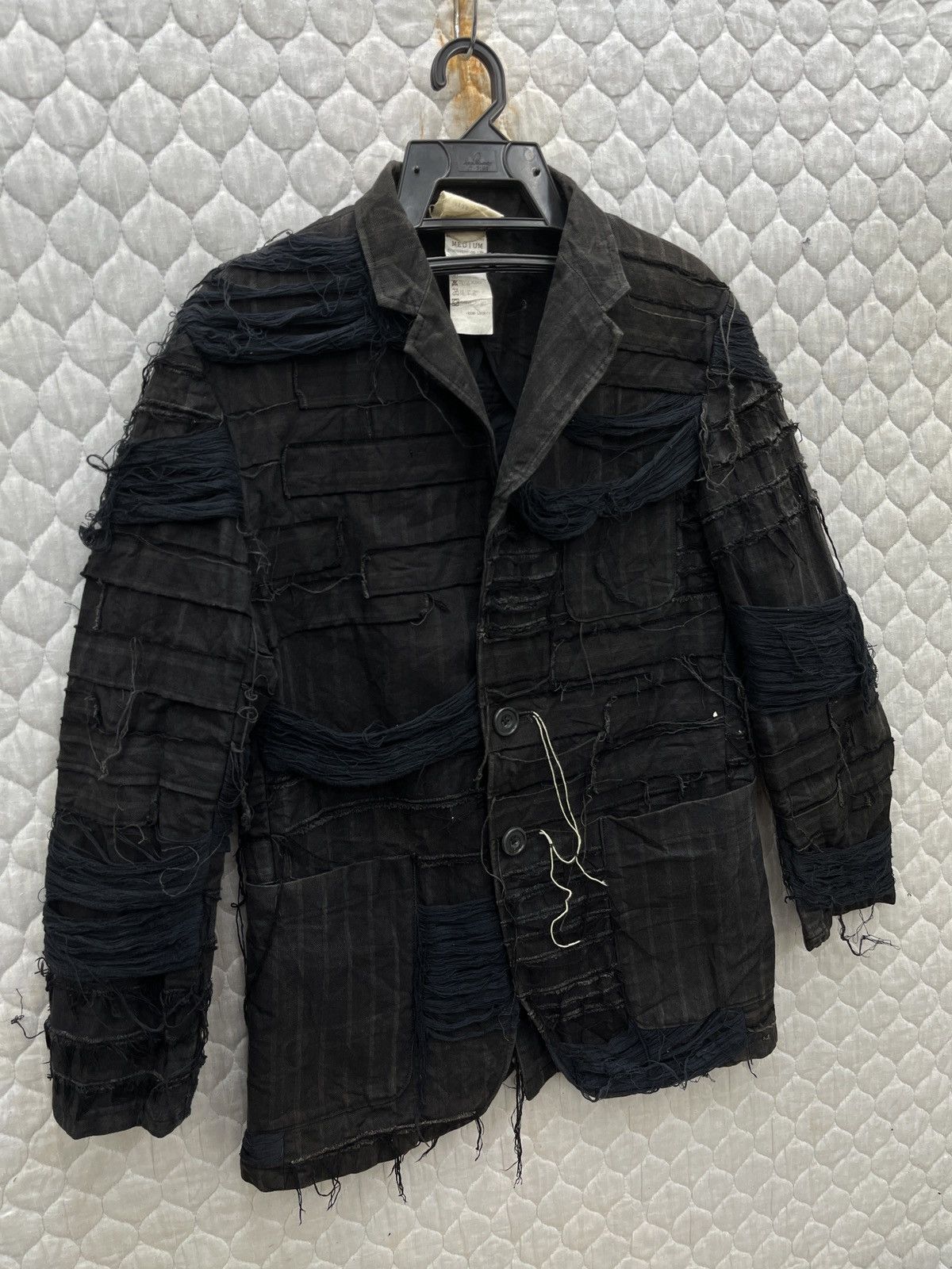Le Grande Bleu (L.G.B.) 🔥🔥🔥ARCHIVE VINAGE IRISH RAG CLOTH GHOST PUNK JACKET Size US S / EU 44-46 / 1 - 5 Thumbnail